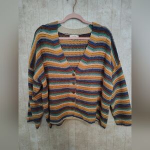 Mello Vibrant Striped Cardigan